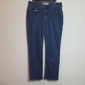Levi's 525 Indigo High-Rise Strech Straight Leg Women's Jeans Size 12